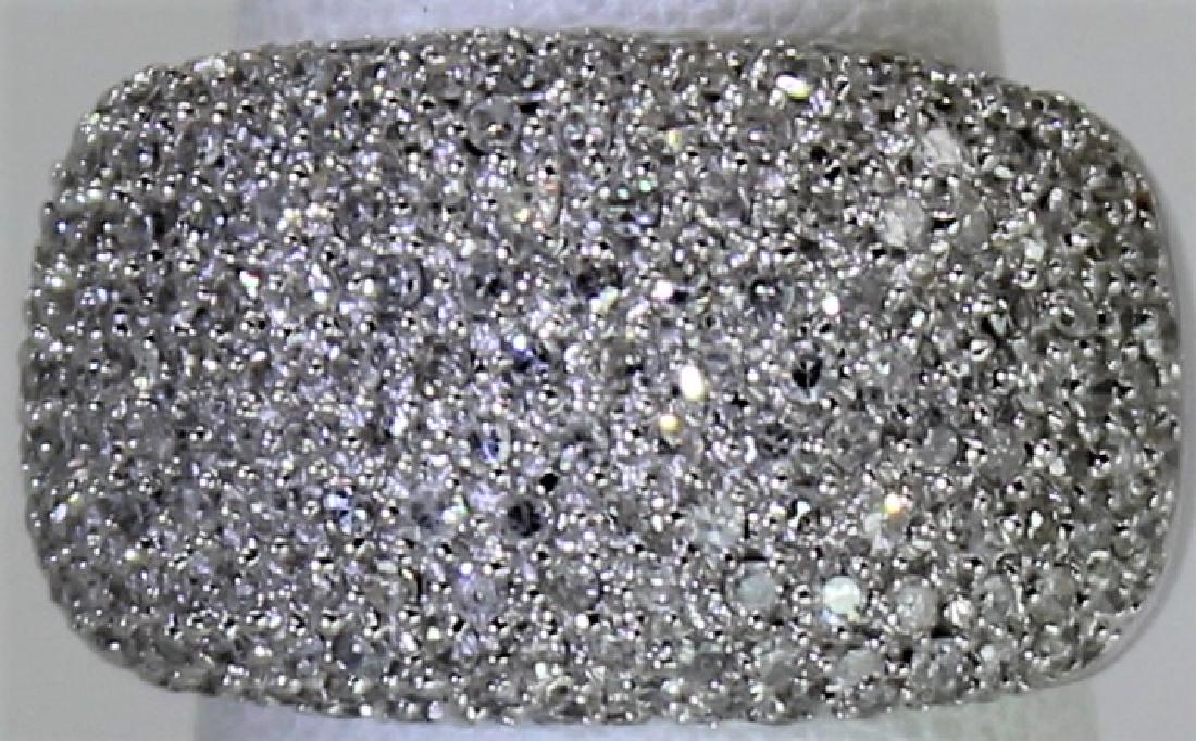 Contemporary 14K White Gold Pave Diamond Ring (1 of 1)