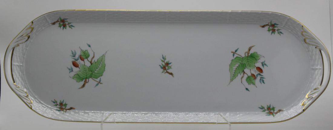Large Herend Porcelain Handled Sandwich Tray (1 of 2)