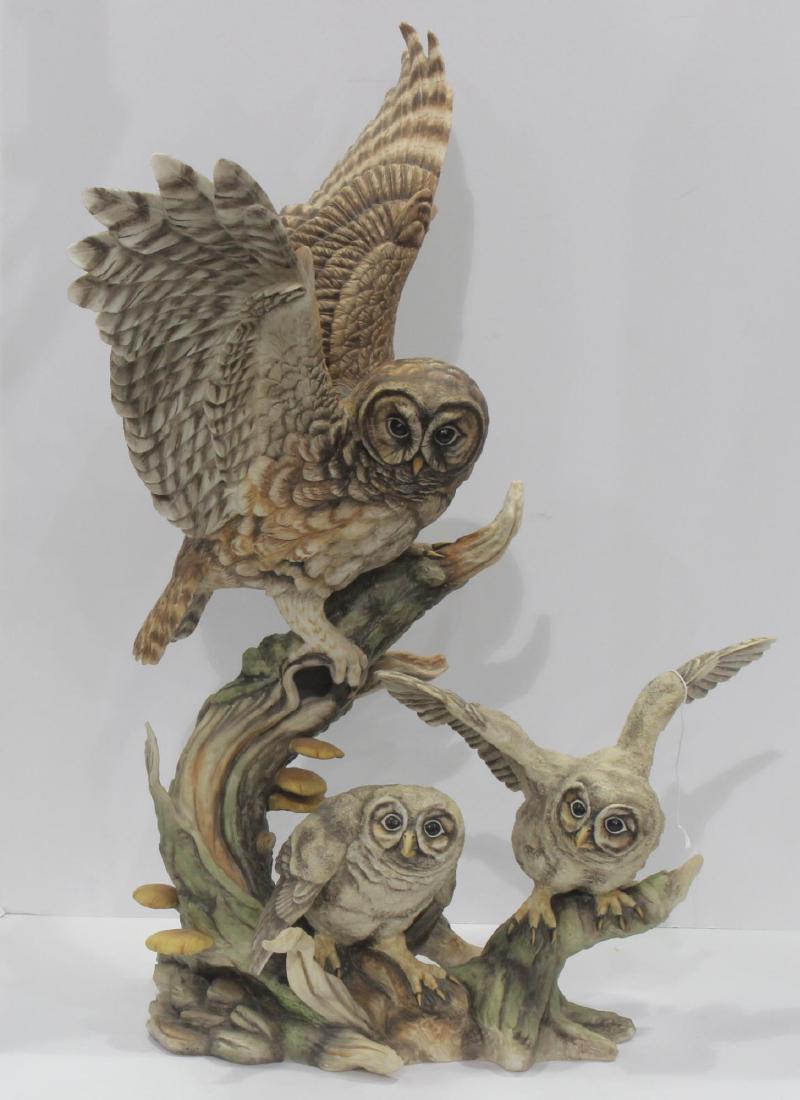 Boehm Porcelain Spotted Owls (1 of 2)