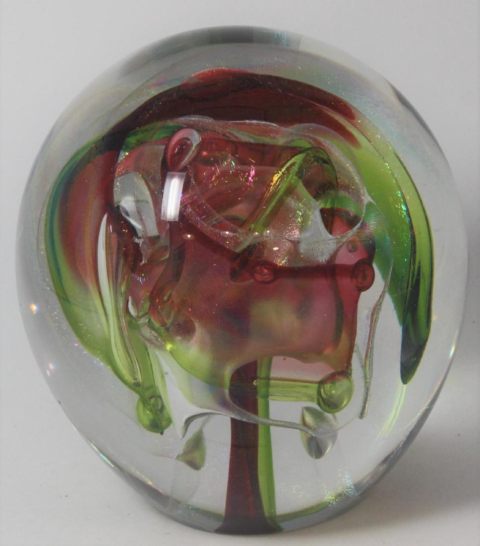 American Art Glass Paperweight 5" High (1 of 2)
