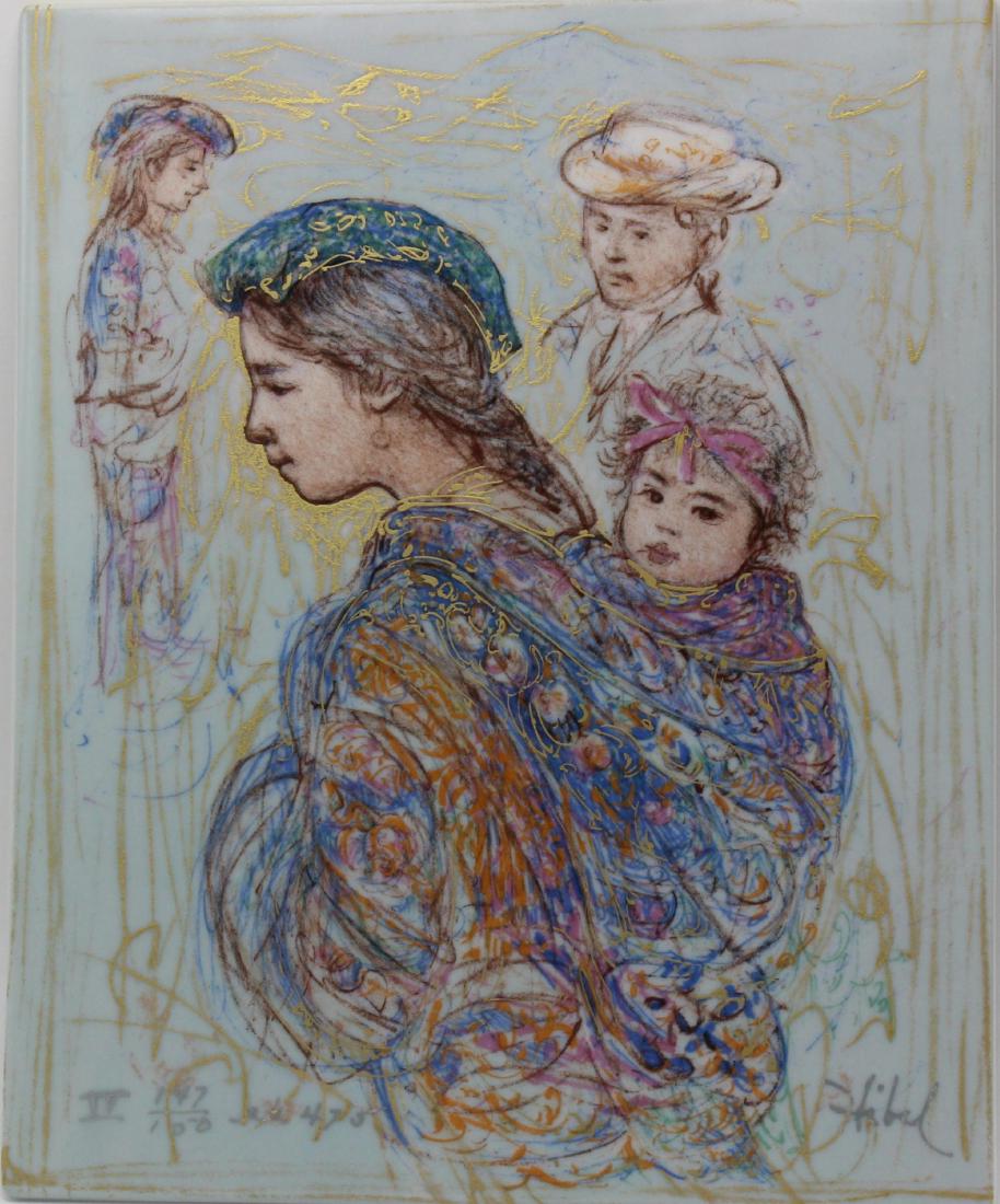 Edna Hibel Guatemala Mother and Baby Porcelain Plaque: Edna Hibel Guatemala Mother and Baby Porcelain Plaque #147/150 Limited Edition. 9 3/4" High x 8" Wide with Original Box