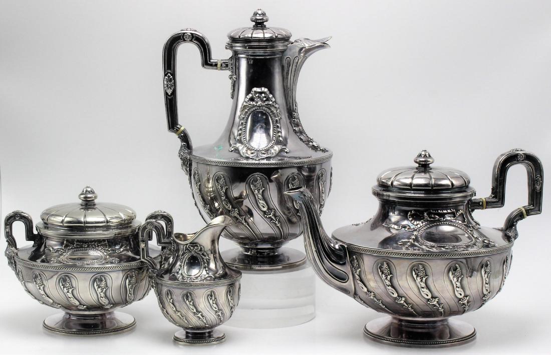 4 Pcs Touron French Silver Tea Set (1 of 1)