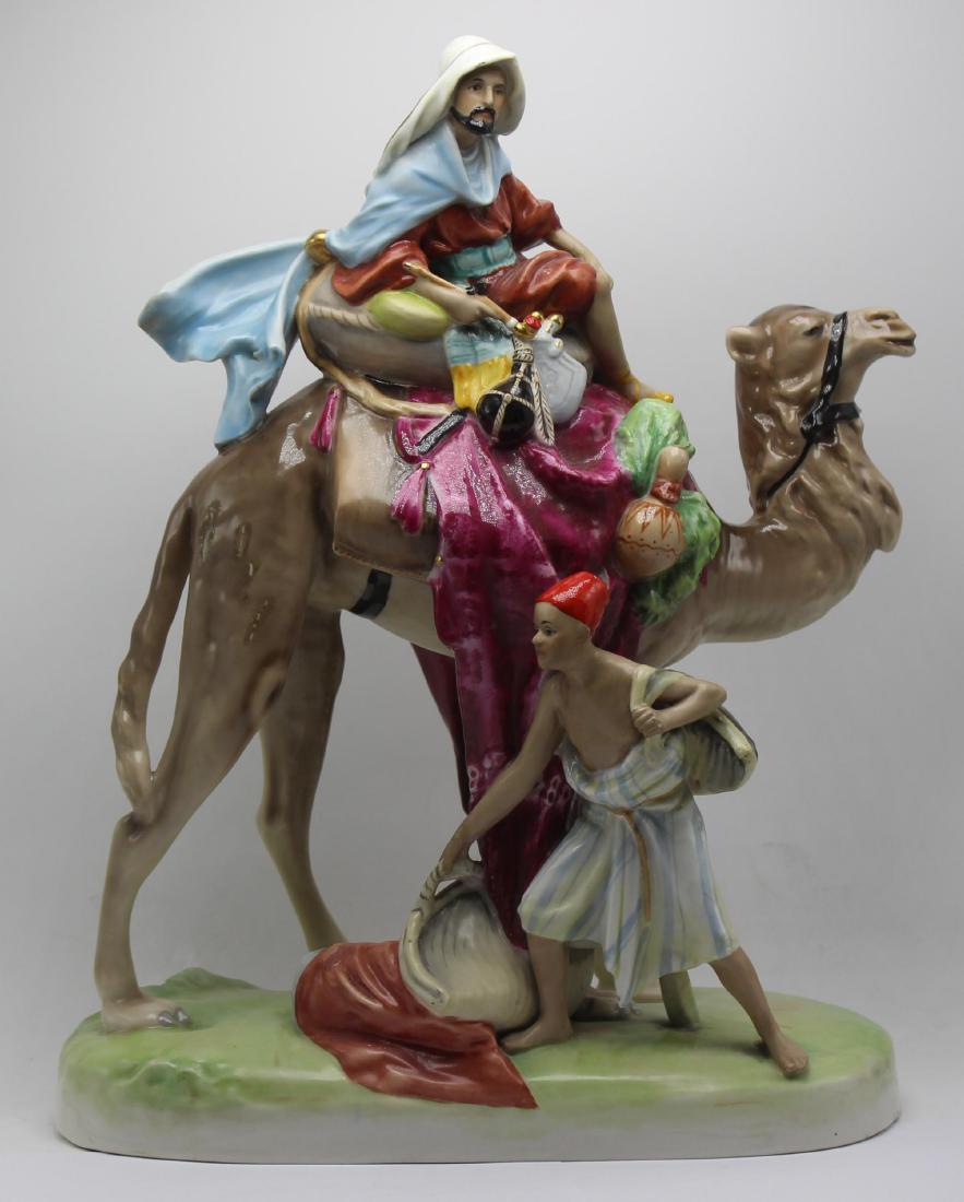 Royal Dux Porcelain Hand-painted Arabian Camel Rider (1 of 3)