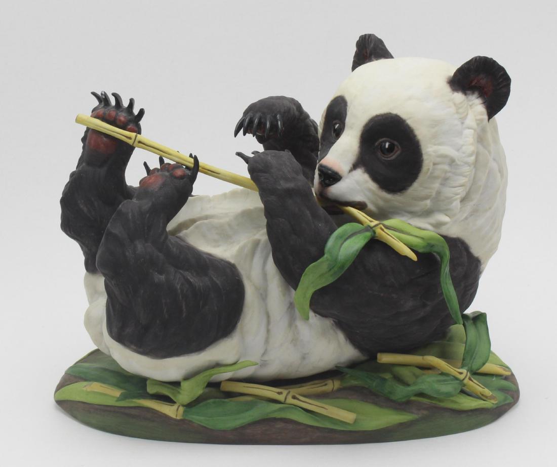 Boehm porcelain panda dated 1979: Boehm porcelain panda dated 1979 presented to the people's republic of china by edward marshall boehm 6"H x 8"W