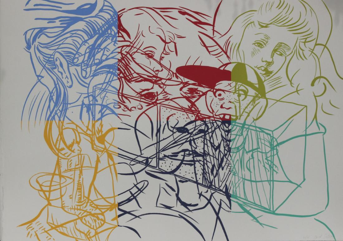 David Salle "Drunek Chauffer #3" Silk Screen Print (1 of 6)