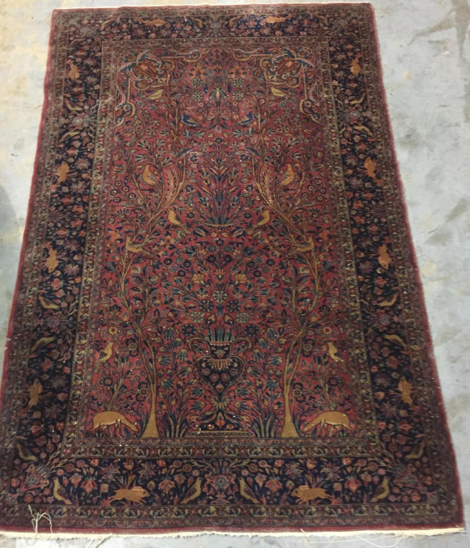 Antique persian kashan oriental rug (1 of 5)