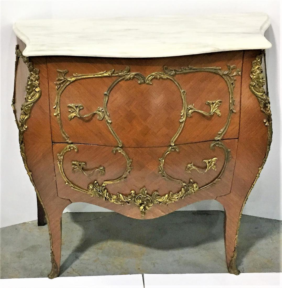 Louis XV Style Bronze Mounted and Marble Top Commode (1 of 8)