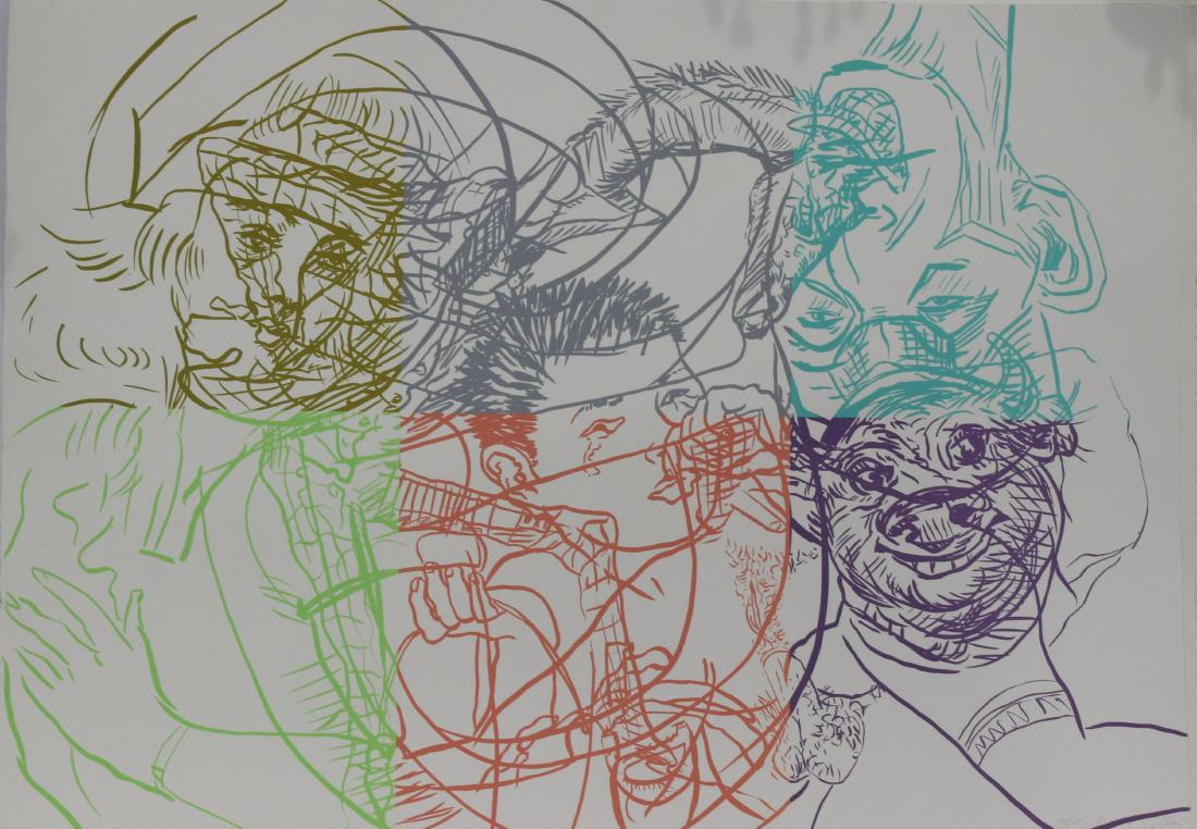 David Salle "Drunken Chauffer" #4 Silk Screen Print of (1 of 8)