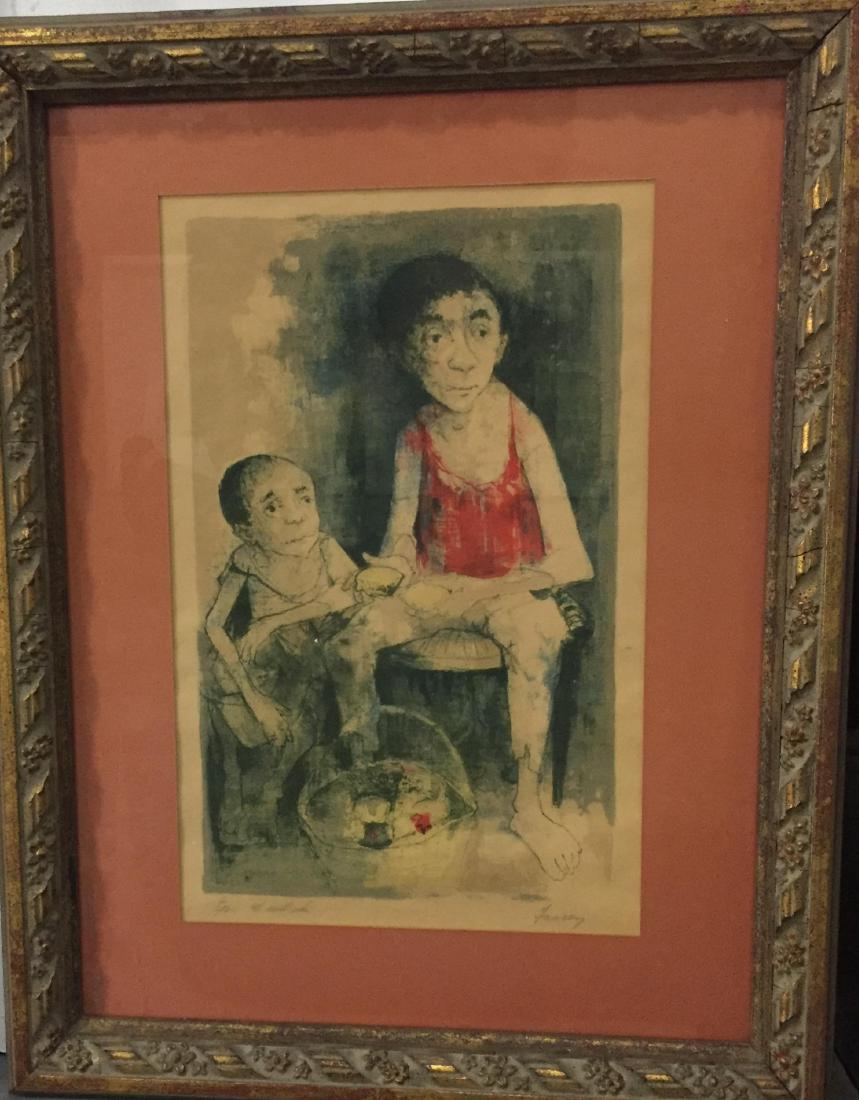 Jean Jansem French b. 1920 Fruit Vendors Color (1 of 4)