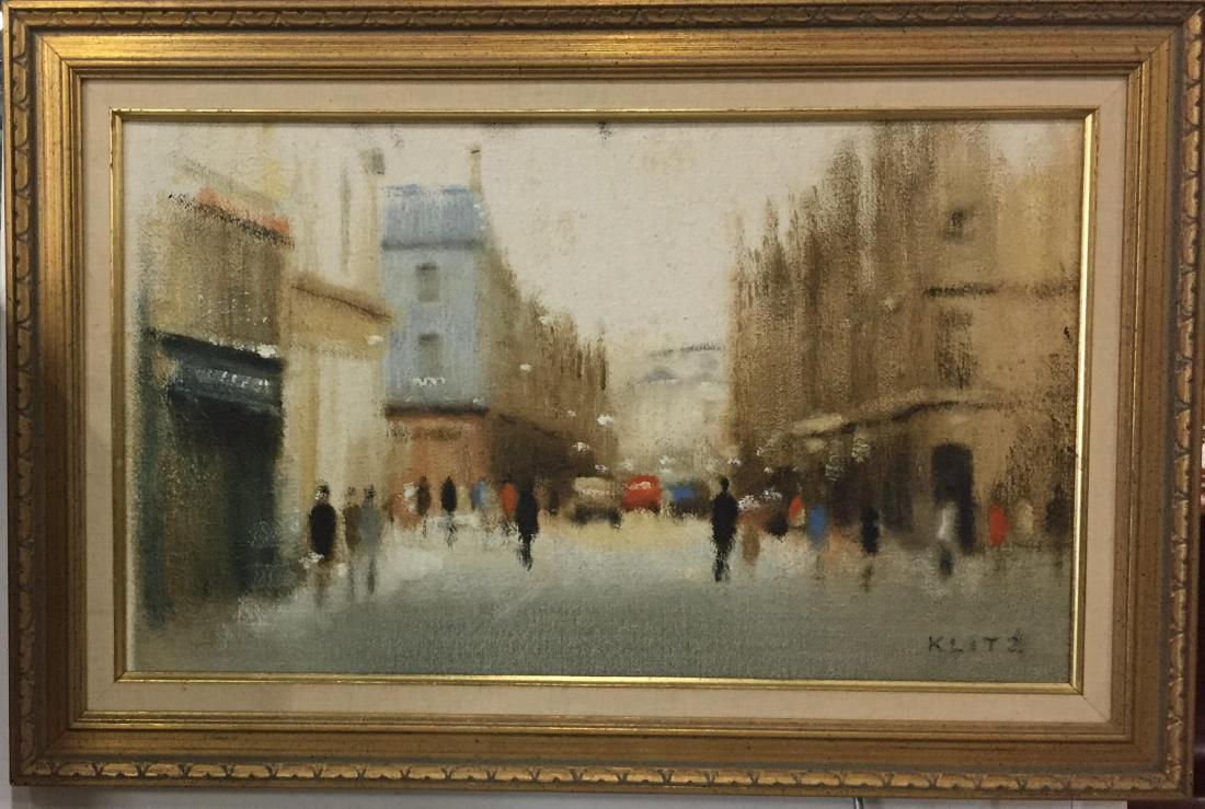 Anothony Robert Klitz 1917 - 2000 Street Scene Oil (1 of 4)