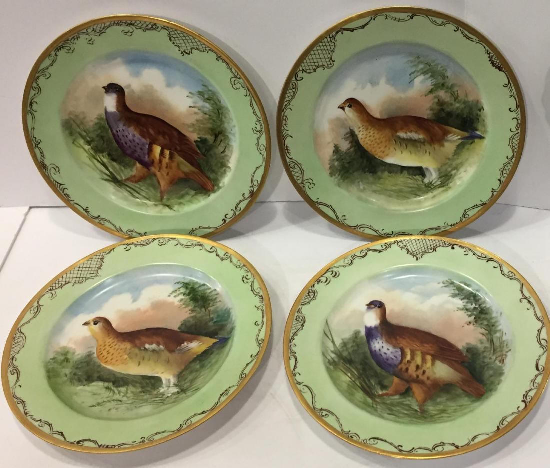 4 pcs JP Limoge French Porcelain Birds Plate (1 of 2)
