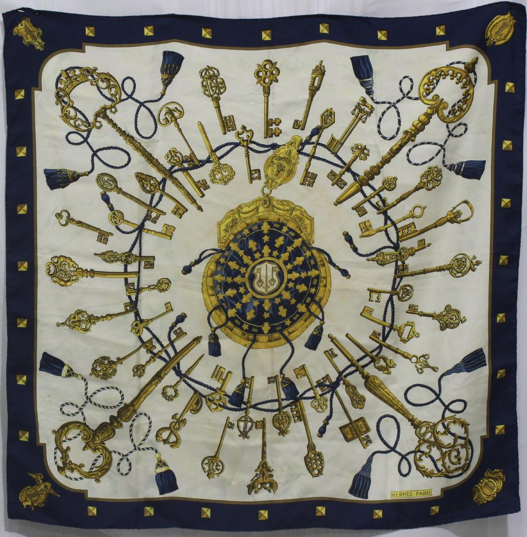 Vintage Hermes "Key" Silk Scarf (1 of 3)