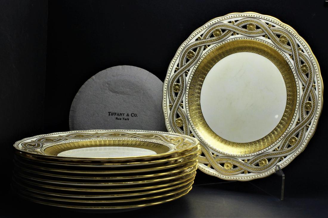 10 Pcs Rare Minton Porcelain Plate Retail by Tiffany (1 of 1)