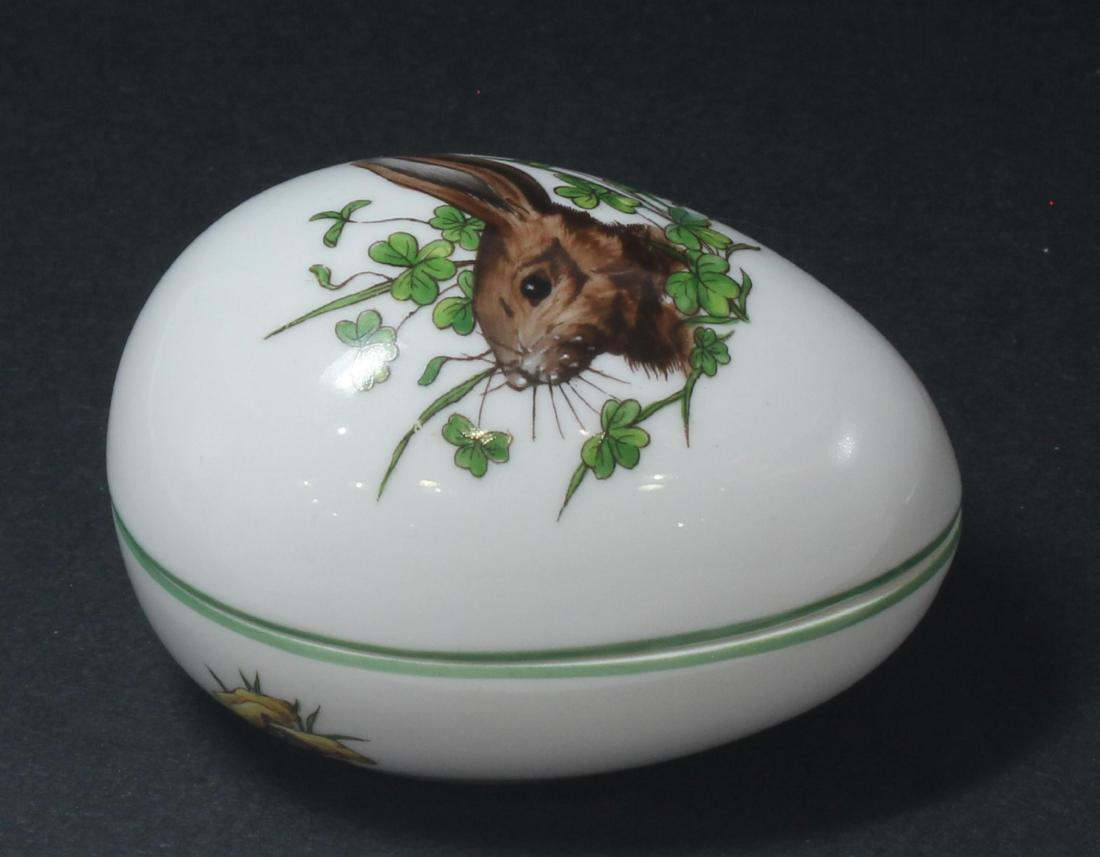 Herend Porcelain Hungary Hand Painted Rabbit Egg (1 of 1)