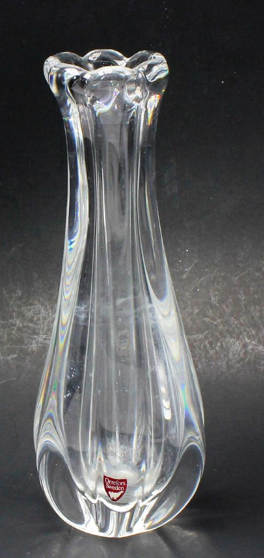 Orrefors Sweden Crystal Vase: Orrefors Sweden Crystal Vase 9 1/4" high