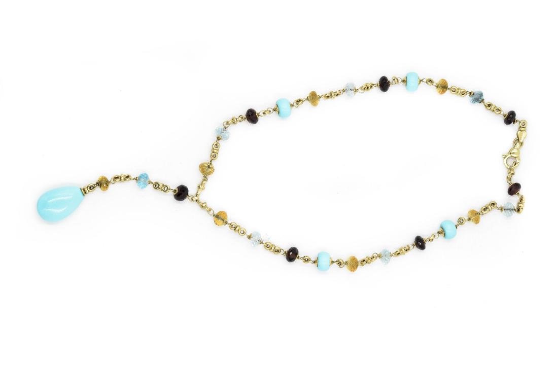 Citra 14K Yellow Gold, Turquoise, Topaz, Garnet and (1 of 4)