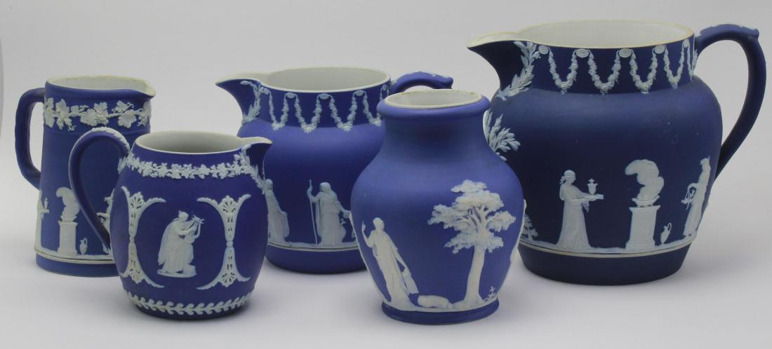 5 Pcs Wedgwood Blue and White Jasperware Porcelain (1 of 3)