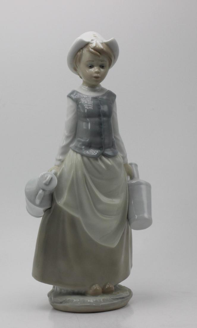 Lladro #4939 Milkmaid Porcelain Figure (1 of 2)