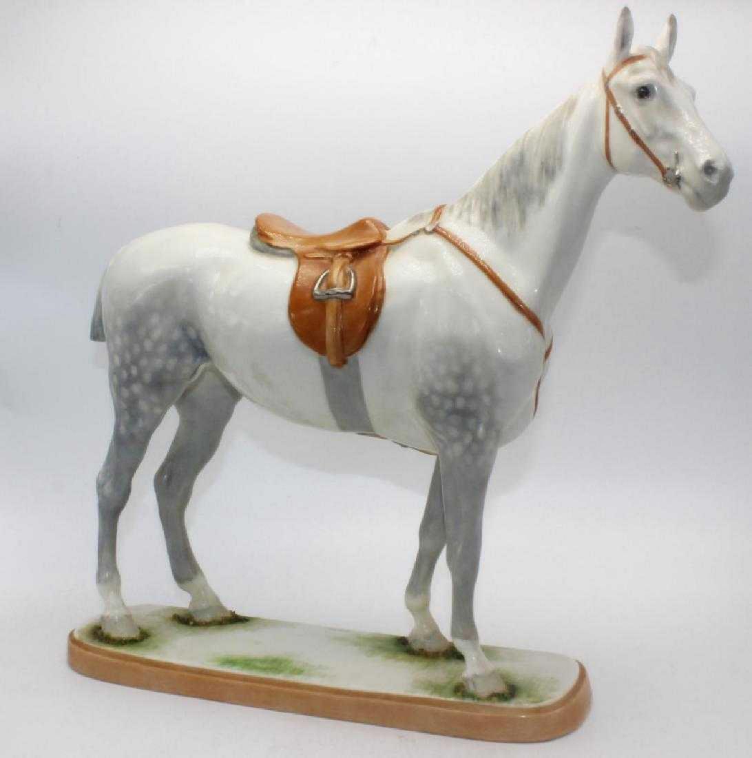 Boehm Porcelain Figure of a White Horse (1 of 2)