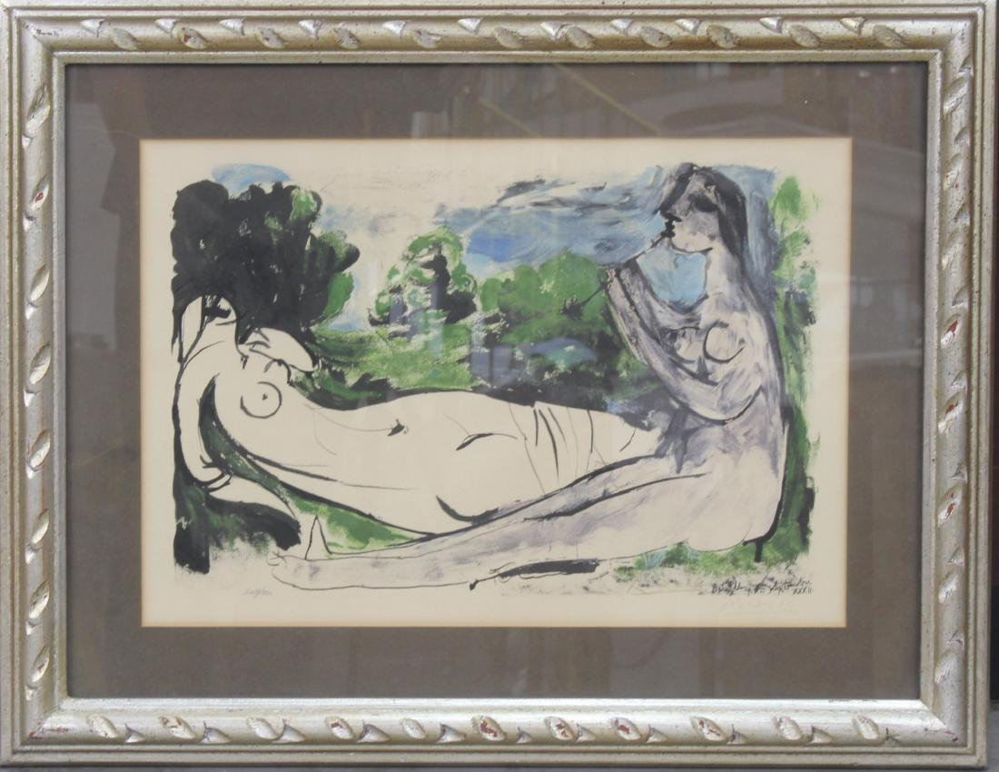 Picasso Lithograph 2 Women Nudes #209/500 Framed and (1 of 1)