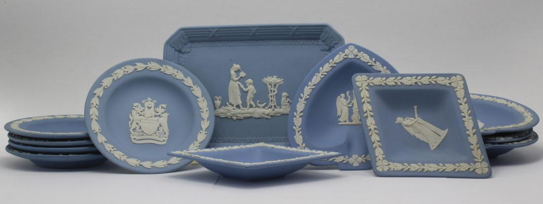 Wedgwood Blue and White Jasperware Ashtrays Lot of 12 (1 of 1)