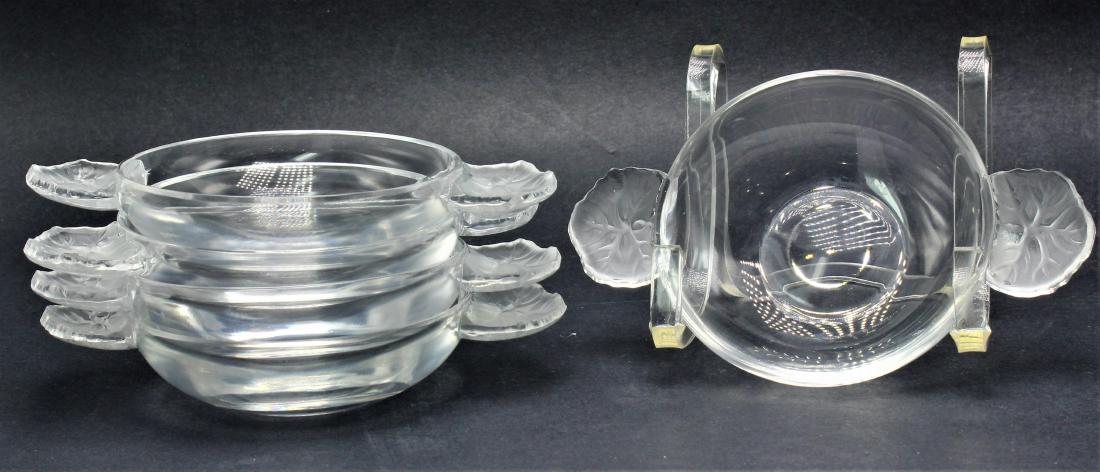 5 pcs Lalique France Crystal Honfleur 2 Handle Trinket (1 of 2)