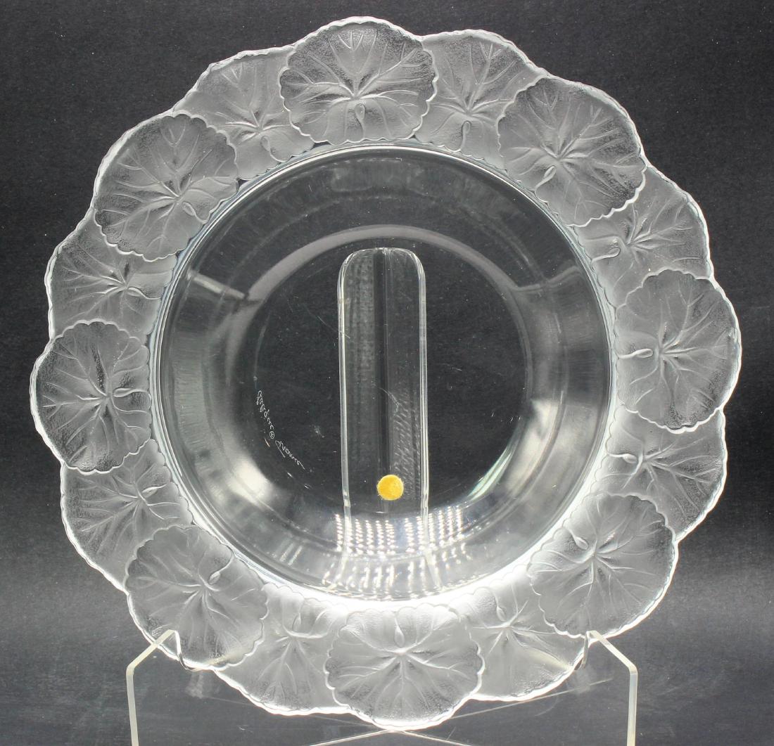 Lalique France Crystal Leaf Bowl (1 of 2)