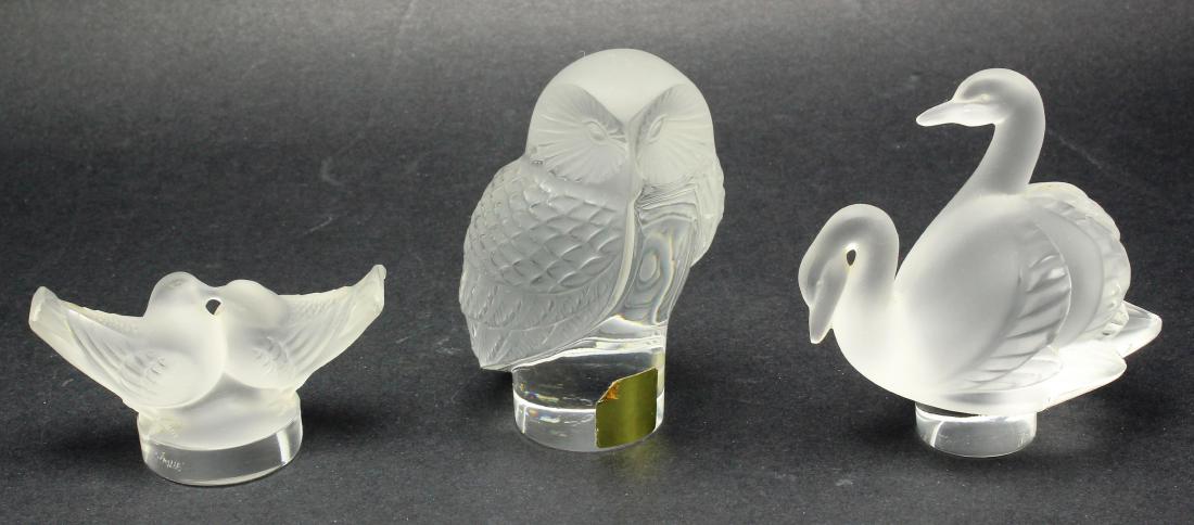 Lalique France Crystal Birds Figurines of 3 pcs (1 of 2)