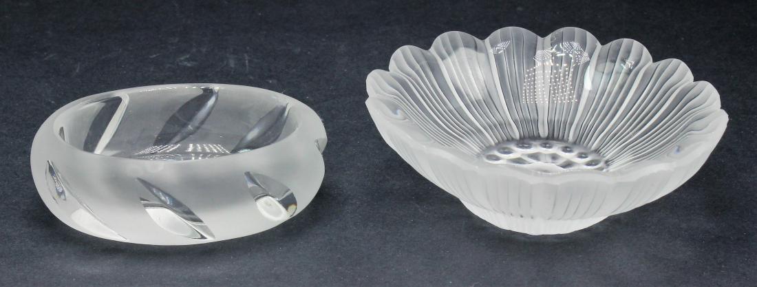 Lalique France Crystal Trinket Dish of Two pcs (1 of 3)