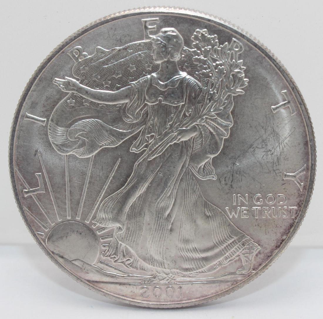 2001 Walking Liberty American Eagle Silver Dollar Coin (1 of 3)