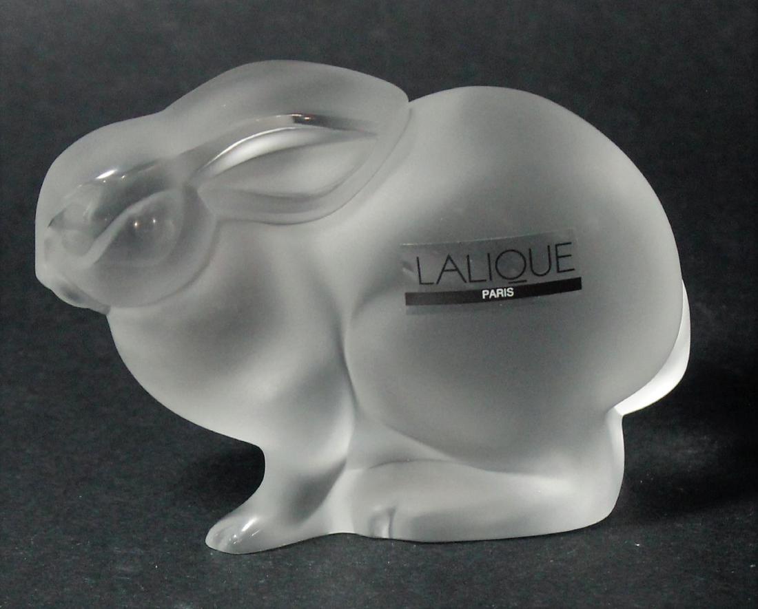 Lalique France Crystal Bunny Paperweight Figure (1 of 2)