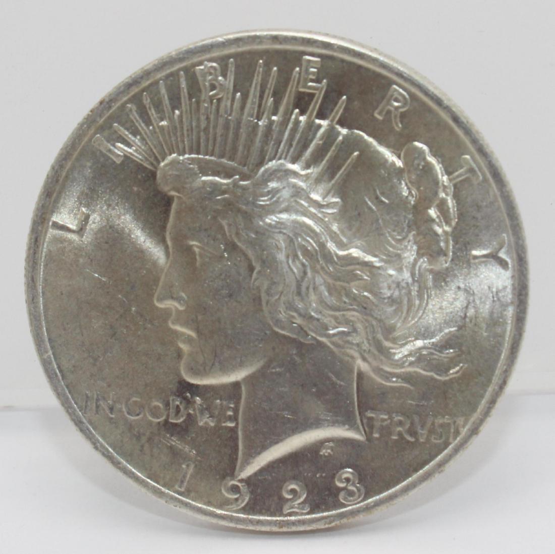 1923 Peace Silver Dollar Coin (1 of 3)