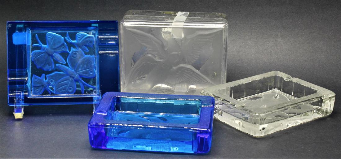 Verlys Art Glass 4 pcs Signed dish (1 of 1)