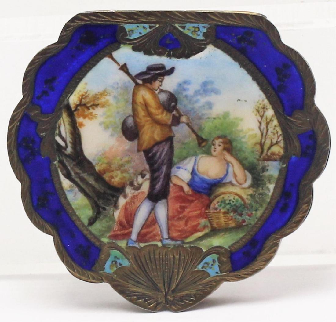 800 Silver Enamel Compact Case (1 of 3)