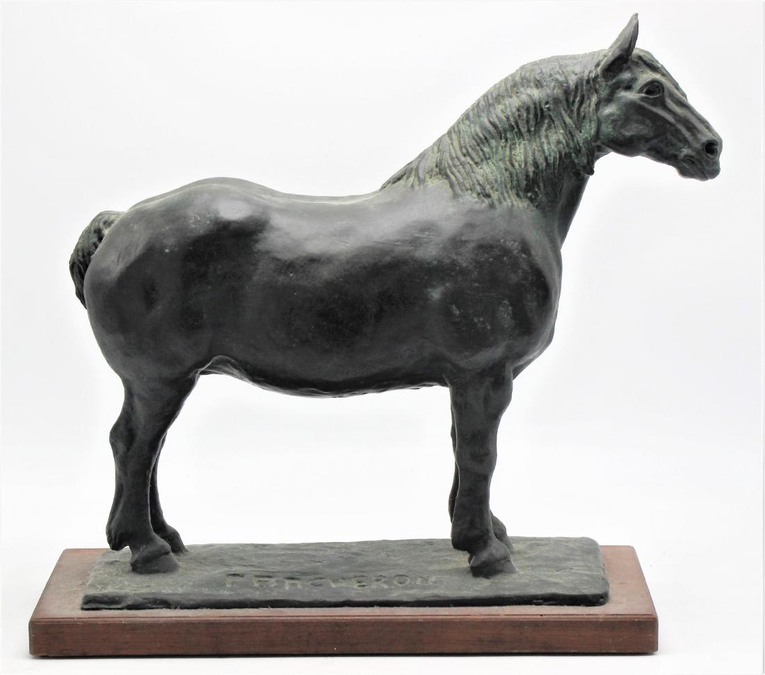 Adrien Alexander Voisin bronze sculpture percheron 1939 (1 of 7)