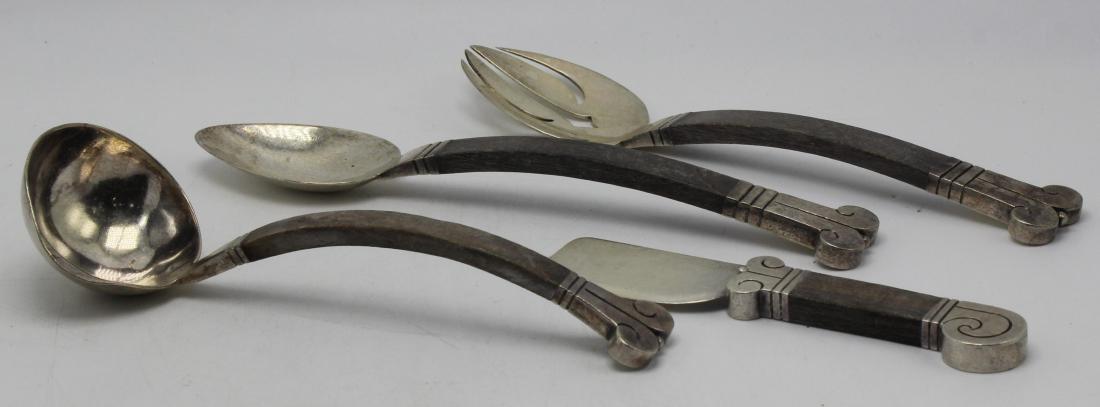 4 Pcs taxco Mexican sterling silver serving pcs (1 of 2)