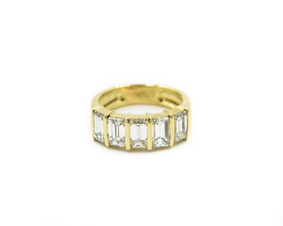 Two Tone Gold and Diamond Tennis Bracelet; 14k two tone (1 of 5)