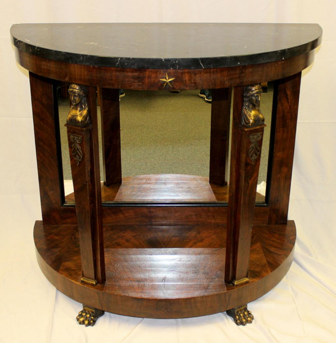 Pair Of Empire Bronze Mounted Mirror Back & Marble Top (1 of 6)