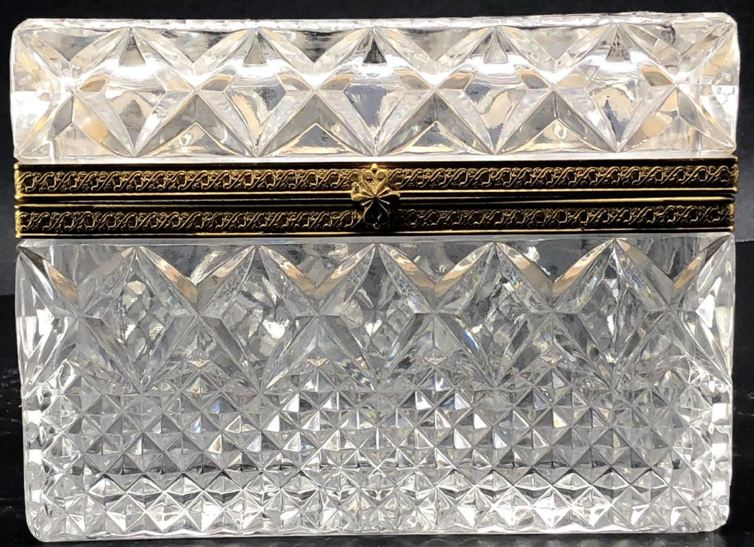 Antique French Cut Crystal & Bronze Box (1 of 4)