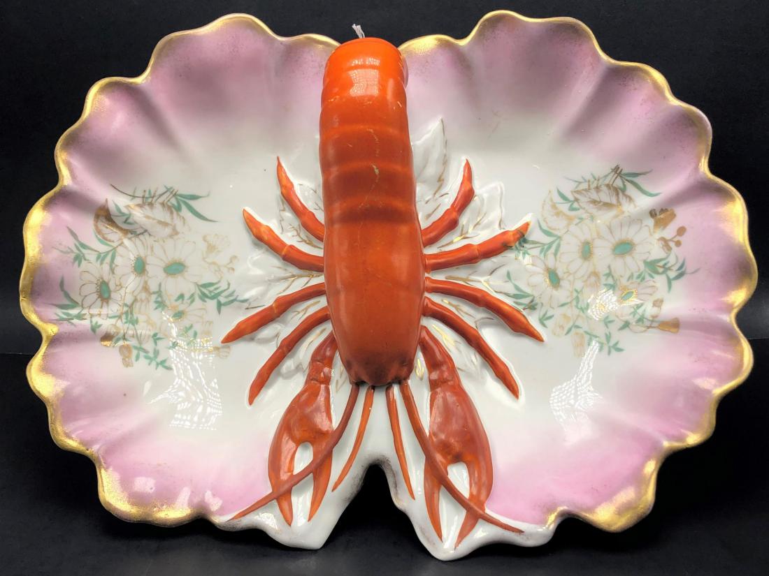 Antique Victoria Carlsbad Austrian Porcelain Lobster (1 of 2)