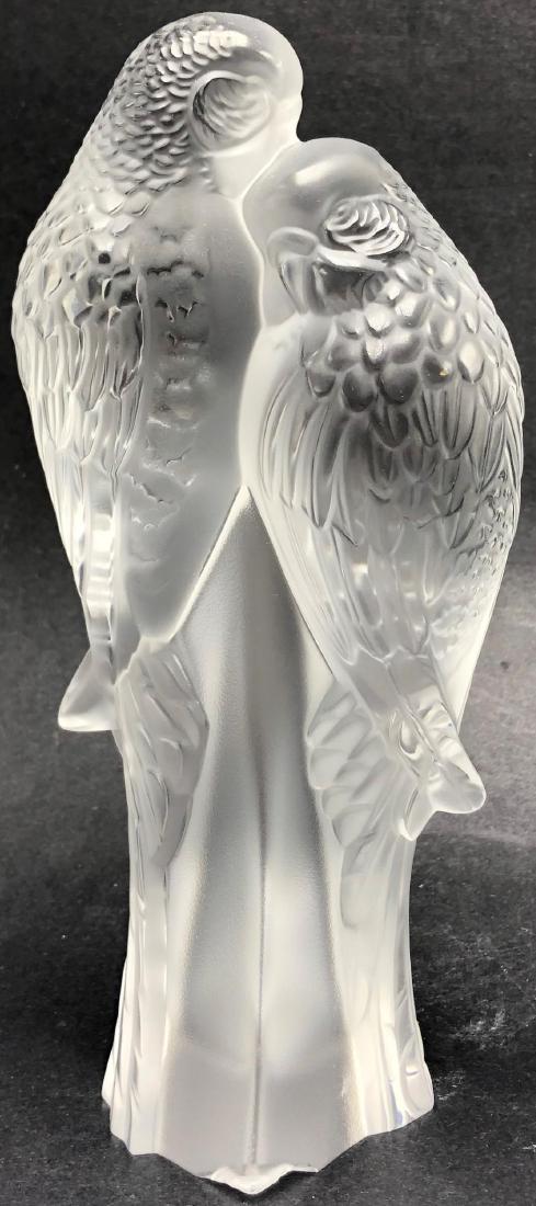 Lalique France Crystal Of Two Parrots Figurines (1 of 3)