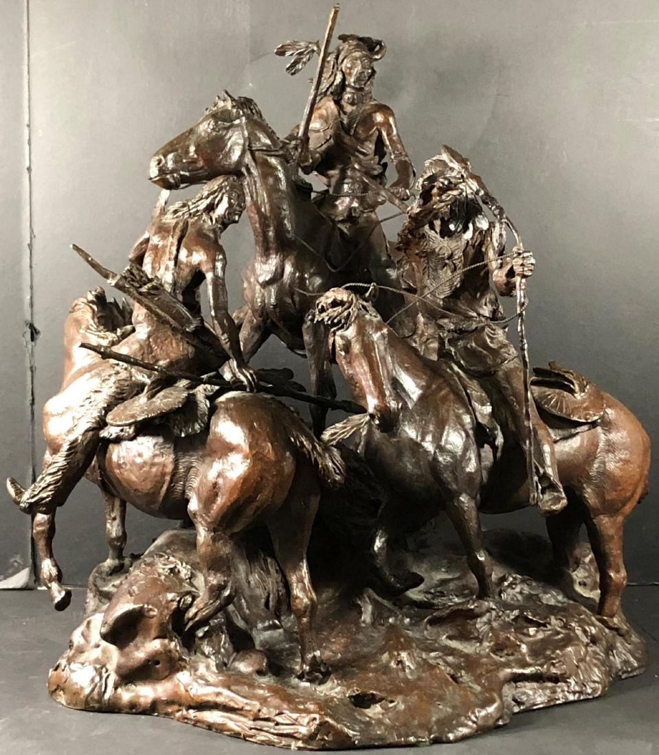 Rusty Phelps Scouting Party Bronze Sculpture With 3 (1 of 4)