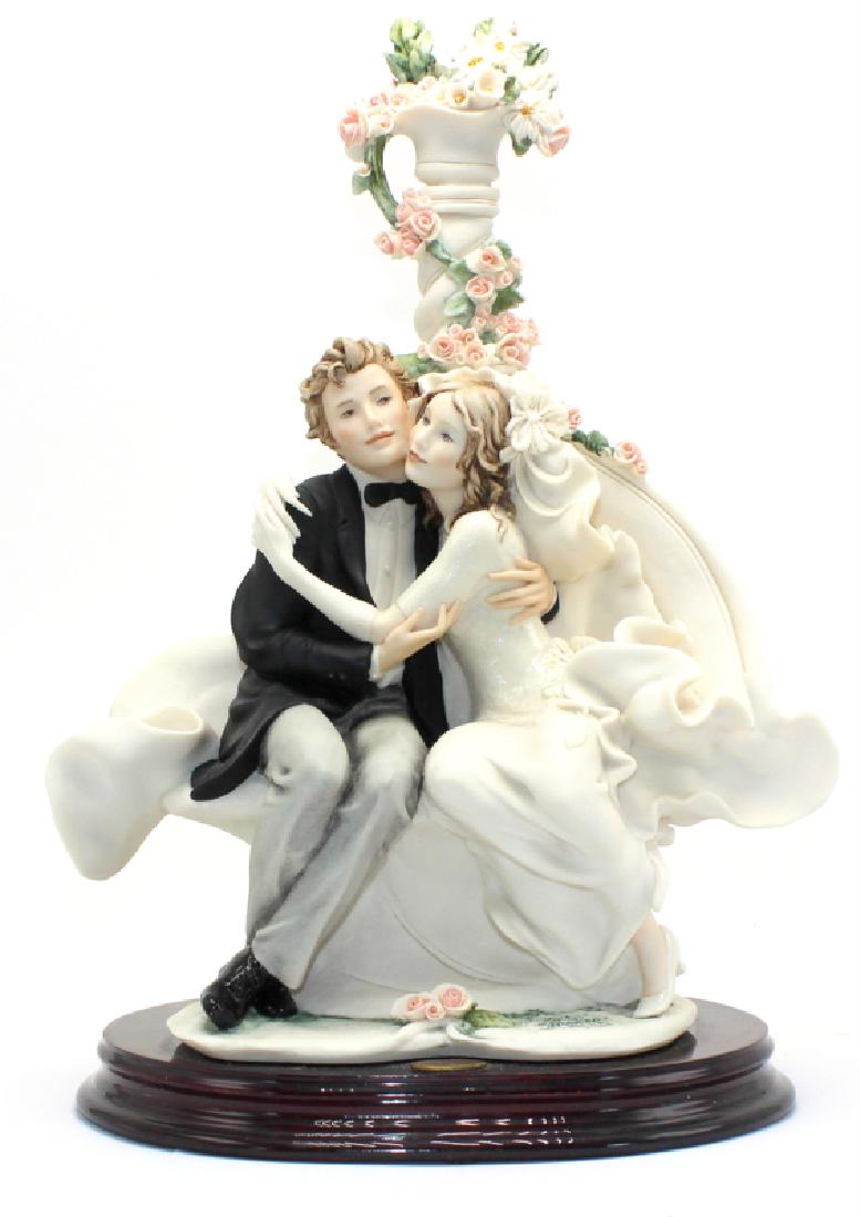 Giuseppe Armani You are Love Wedding Day Porcelain: Giuseppe Armani You are Love Wedding Day Porcelain Figurines. Signed on base, Florence 2001. Measures - 13.5" h.