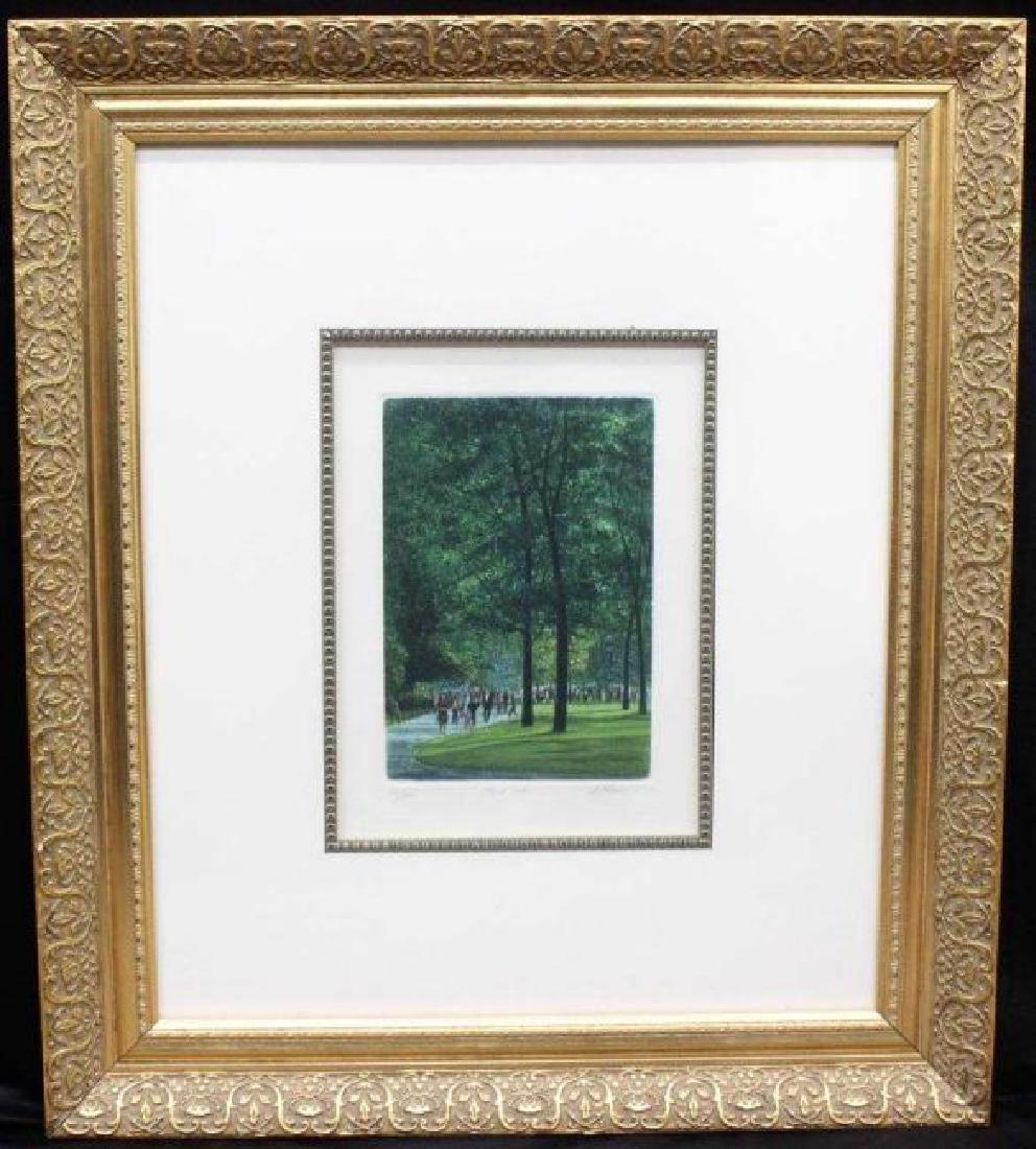 Harold Altman (American, b.1924 - 2003) Park Lithograph: Harold Altman (American, b.1924 - 2003) Park Lithograph Signed & Numbered 176/200. Measures - 11" h x 8" w, 7.5" matte & frame.