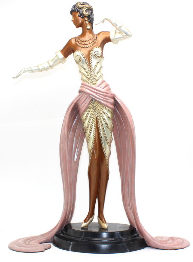 Erte Bronze Sculpture Ready for the Ball: Erte Bronze Sculpture Ready for the Ball. Measures - 18" h.