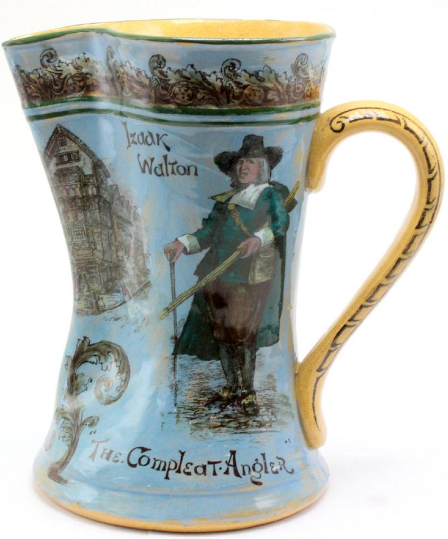 Antique Royal Doulton Izaak Walton "The complete angler: Royal Doulton "The Complete Fisherman" pitcher measures 34" H