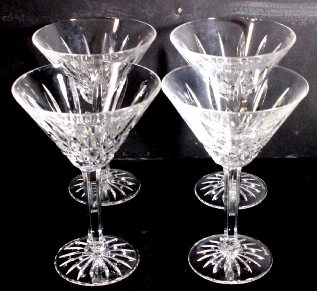 Lot of Four Waterford crystal lismore martini glasses: Lismore Waterford crystal martini glasses measures 6 1/2" H