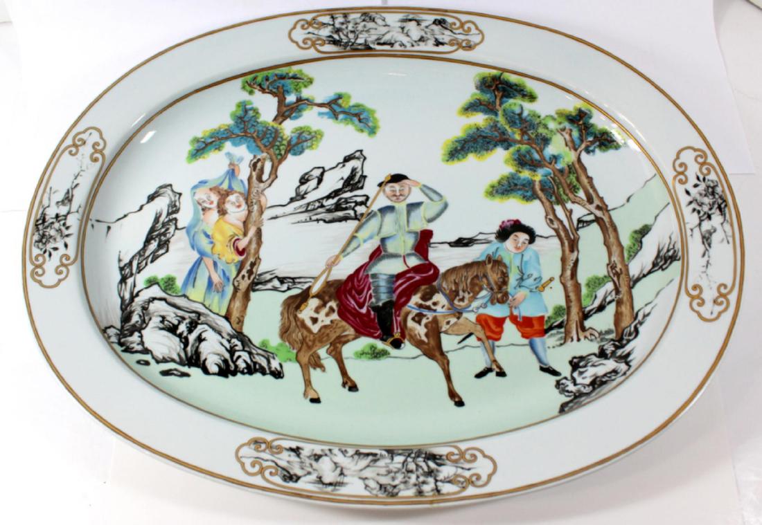 The Nelson Rockefeller Collection Chinese Export: The Nelson Rockefeller chinese export porcelain plate measures 17" L x 13 1/2" W