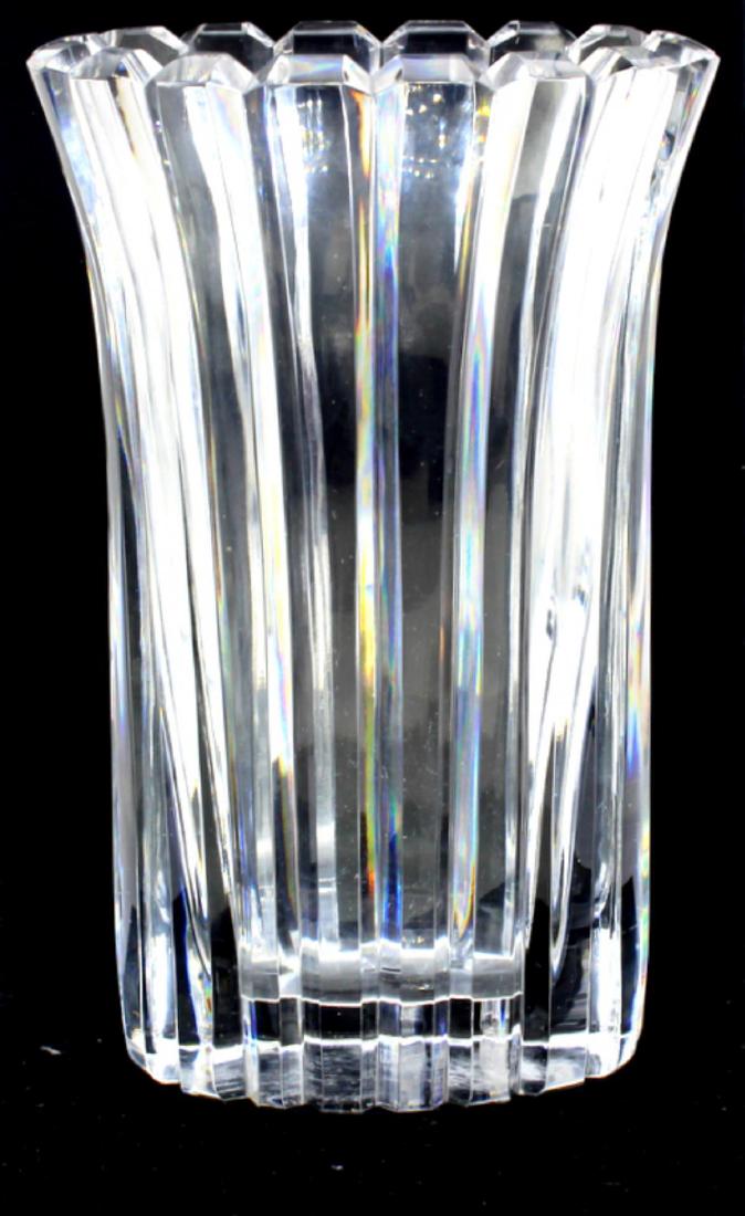 Orrefors Crystal Vase: Orrefors crystal vase measures 10" H