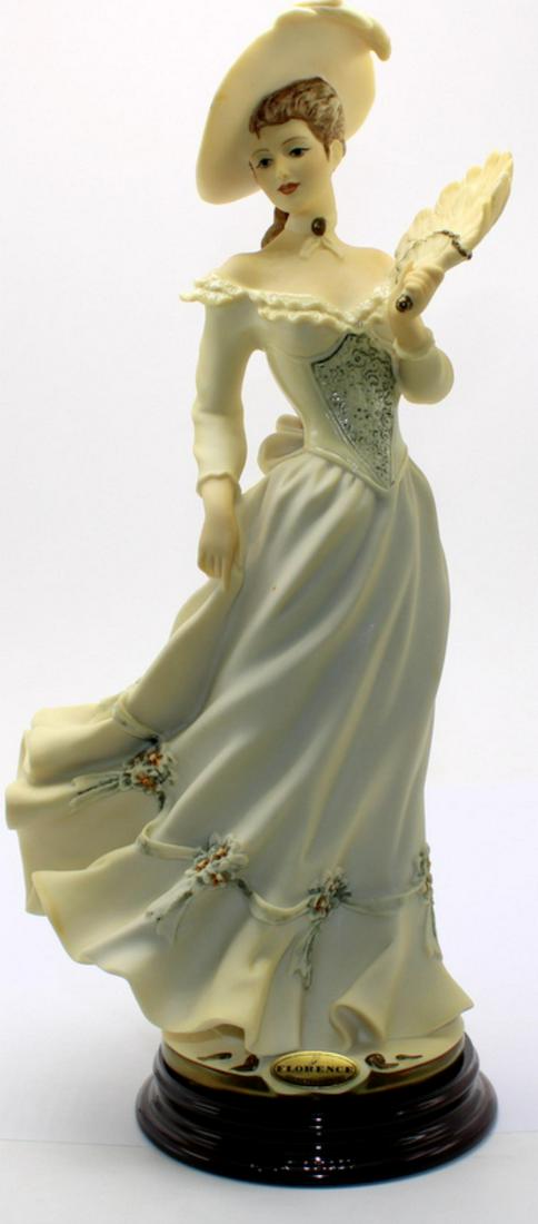Giuseppe Armani Vanesa ady With Fan Figure: Giuseppe armani vanesa lady with fan figure measures 13 1/2"